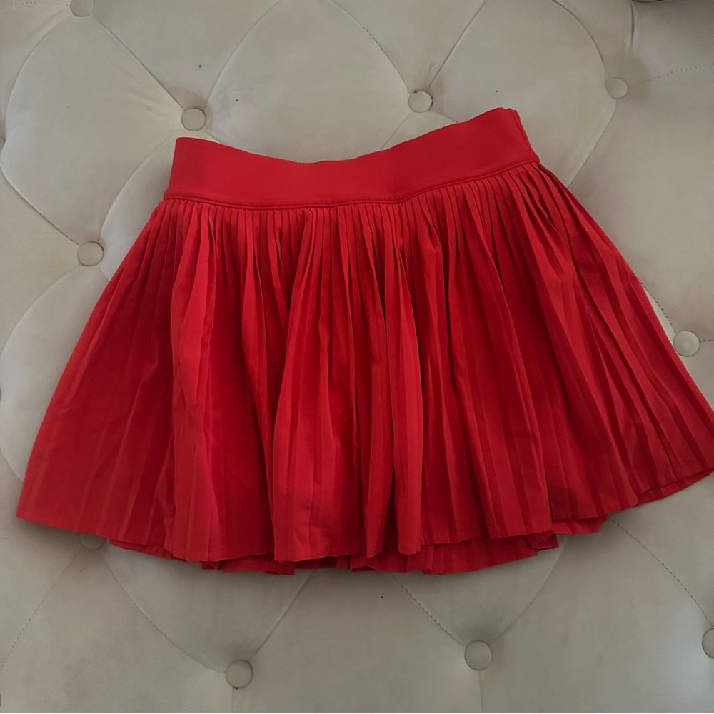 lululemon athletica Red Pleated A-Line Skirt